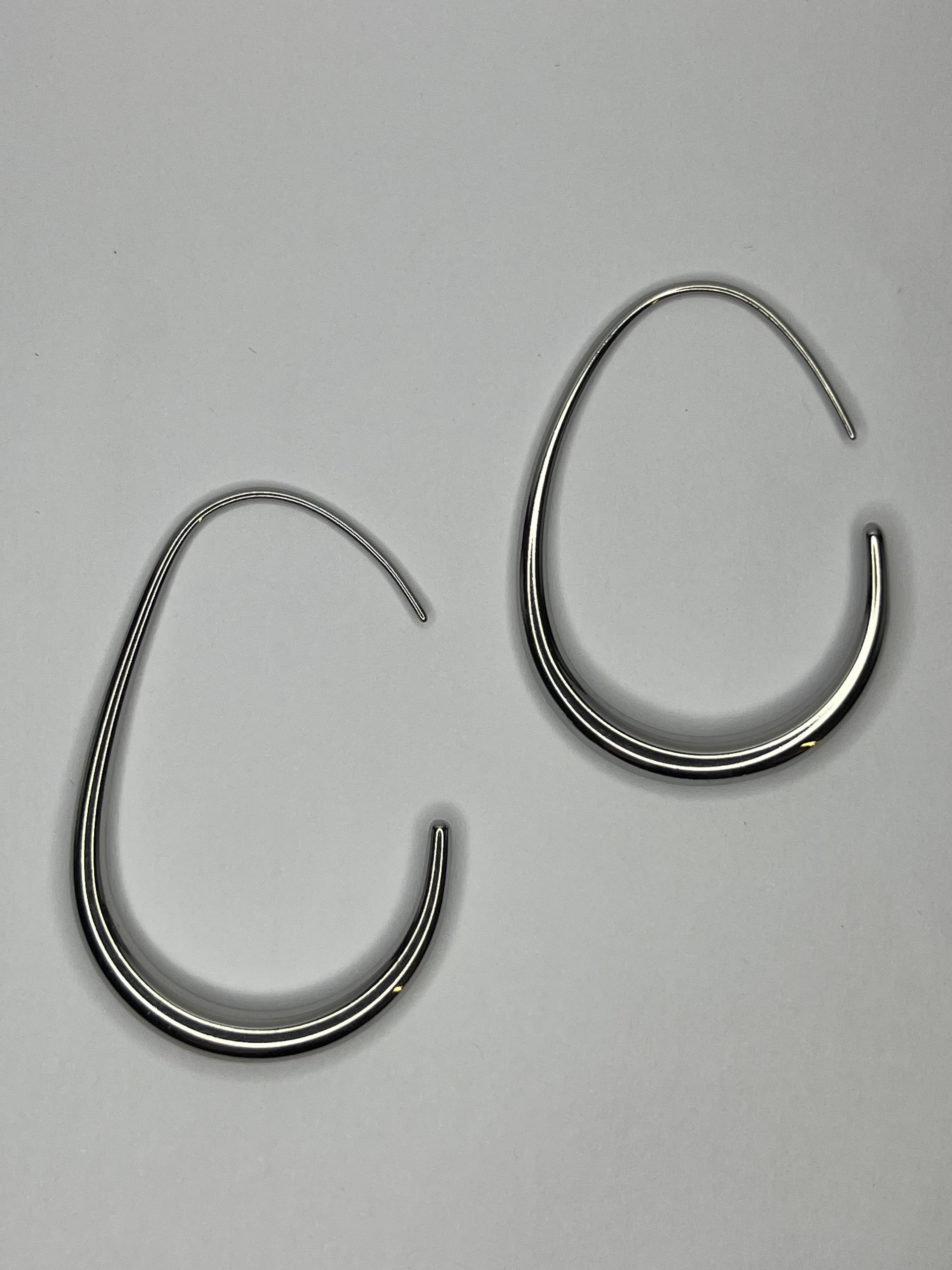 Silver Wide Hoops